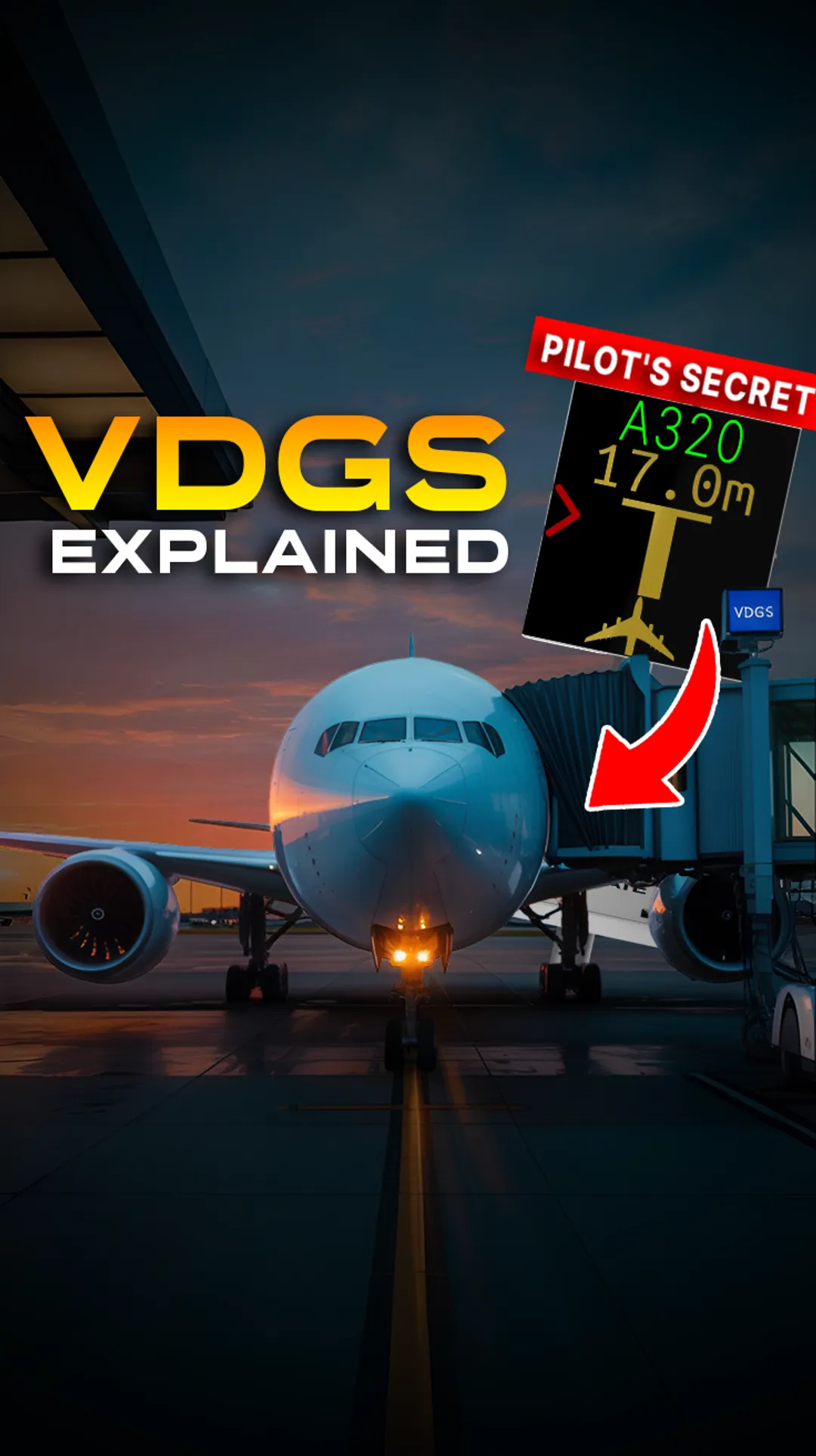 Cover design explaining the visual docking guidance system pilots use at the gate.